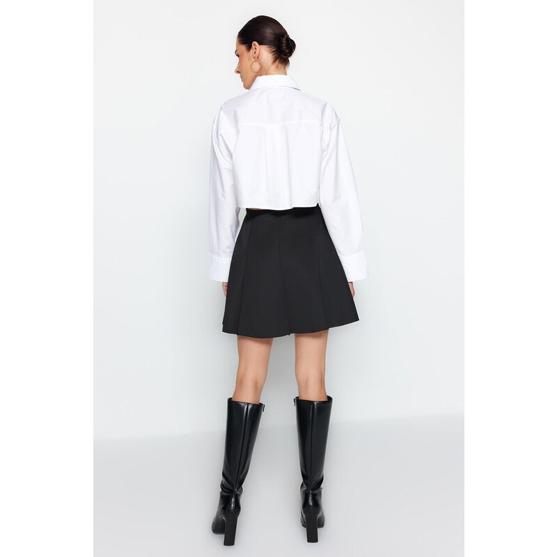 Trendyol Black Skater Mini Knitted Skirt