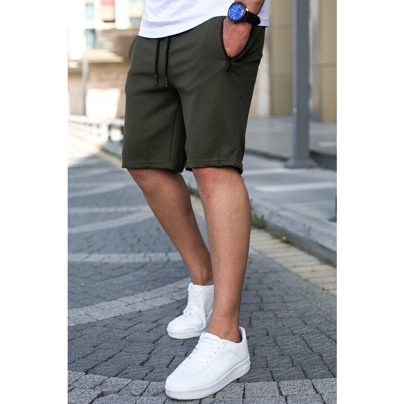 Madmext Khaki Men's Regular Fit Shorts 5404