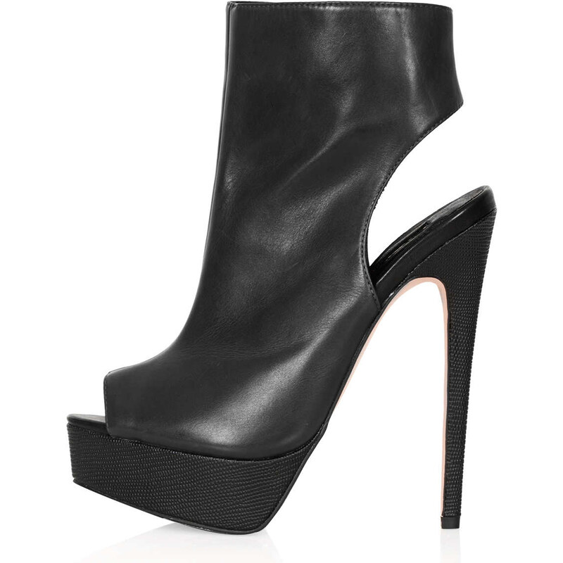 Topshop ABSINTH Stiletto Cut Out Boots