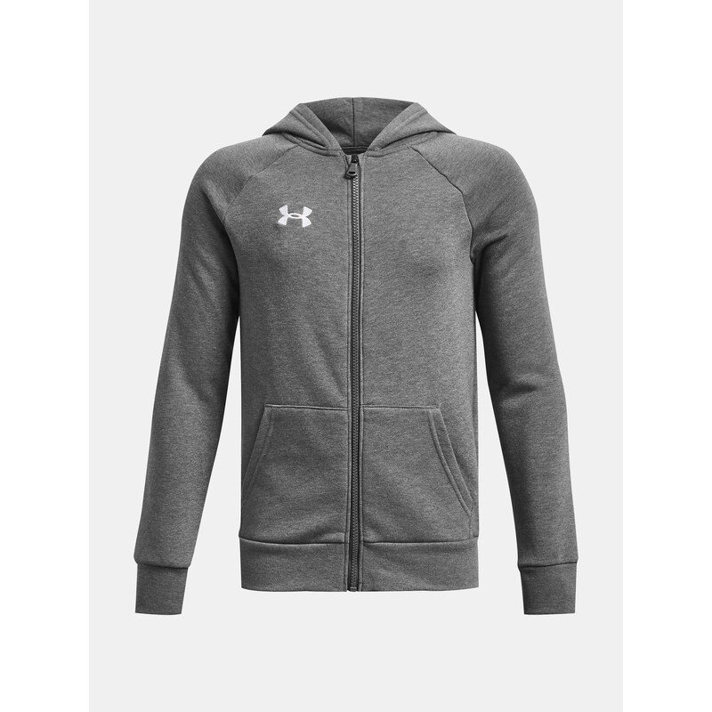 Under Armour Mikina UA Rival Fleece FZ Hoodie-GRY - Kluci