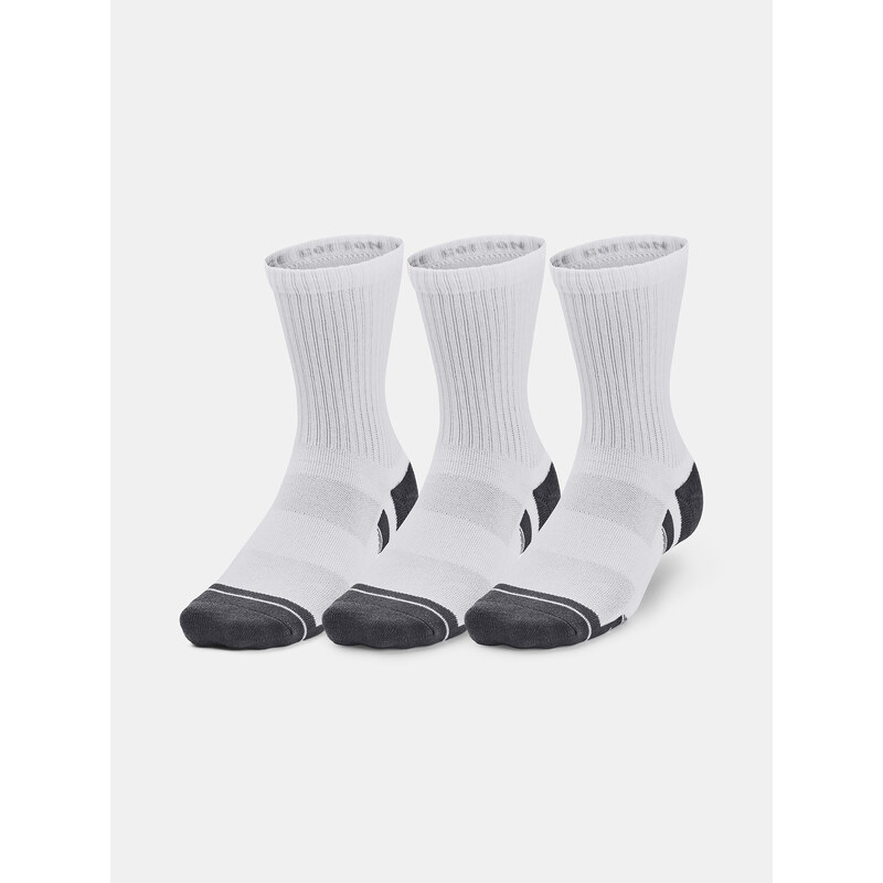 Under Armour Ponožky UA Performance Cotton 3p Mid-WHT - unisex 85195034