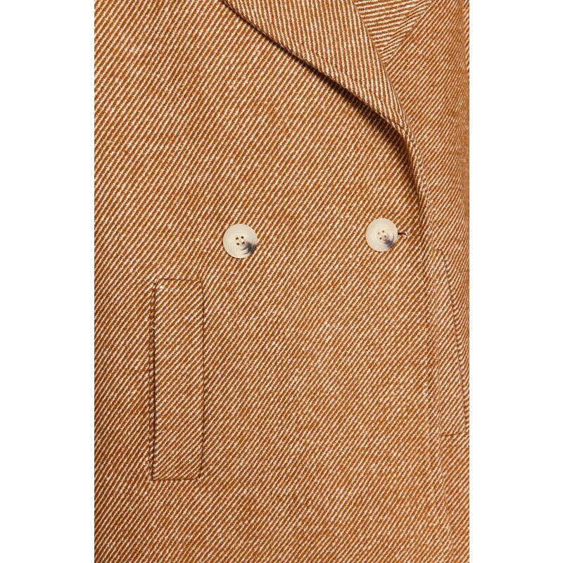 Trendyol Camel Oversize Wide Cut Stamped Coat