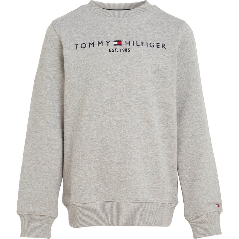 TOMMY HILFIGER Mikina noční modrá / šedý melír / červená / bílá