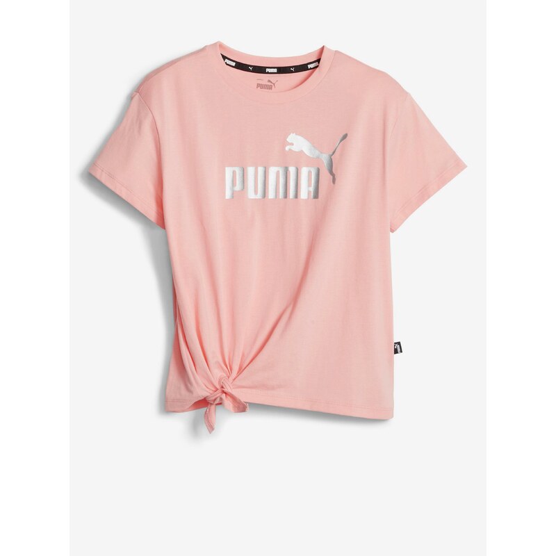 Světle růžové holčičí tričko Puma ESS+ - Holky