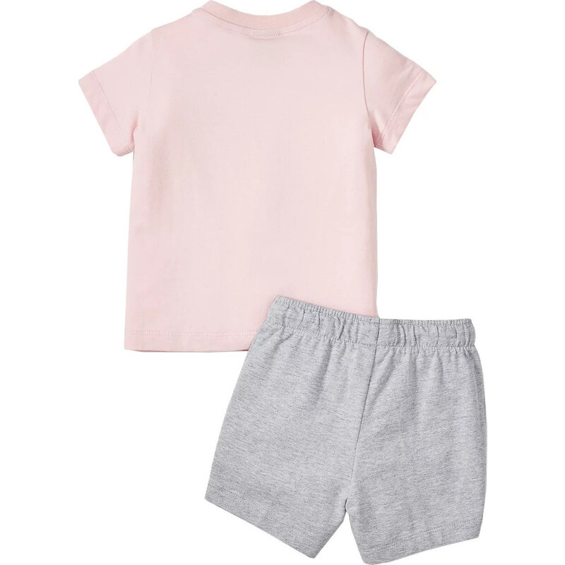 RŮŽOVO-ŠEDÁ SOUPRAVA PUMA MINICATS TEE SHORT SET Šedá