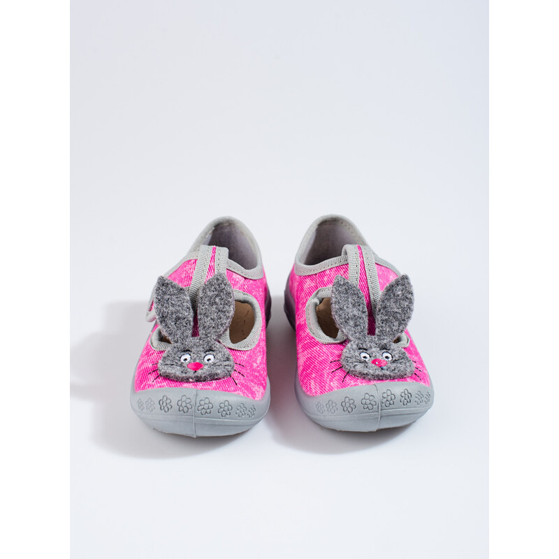 Slippers for a girl on velcro pink marbles Shelvt