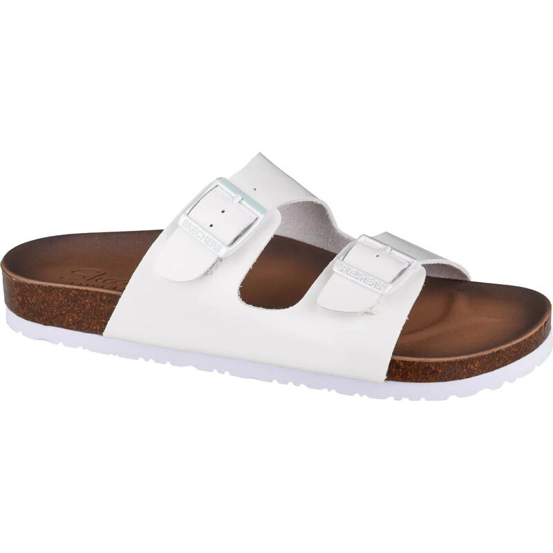 Bílé dámské nazouváky Skechers Granola-Gloss Floss 163030-WHT