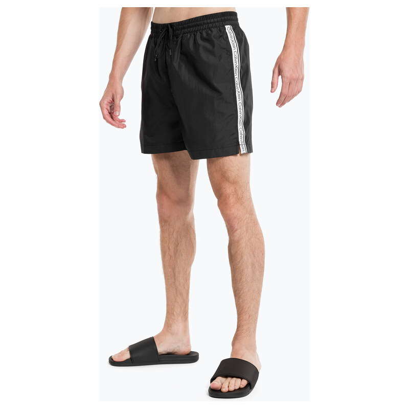 Pánské plavecké šortky Calvin Klein Medium Drawstring černé