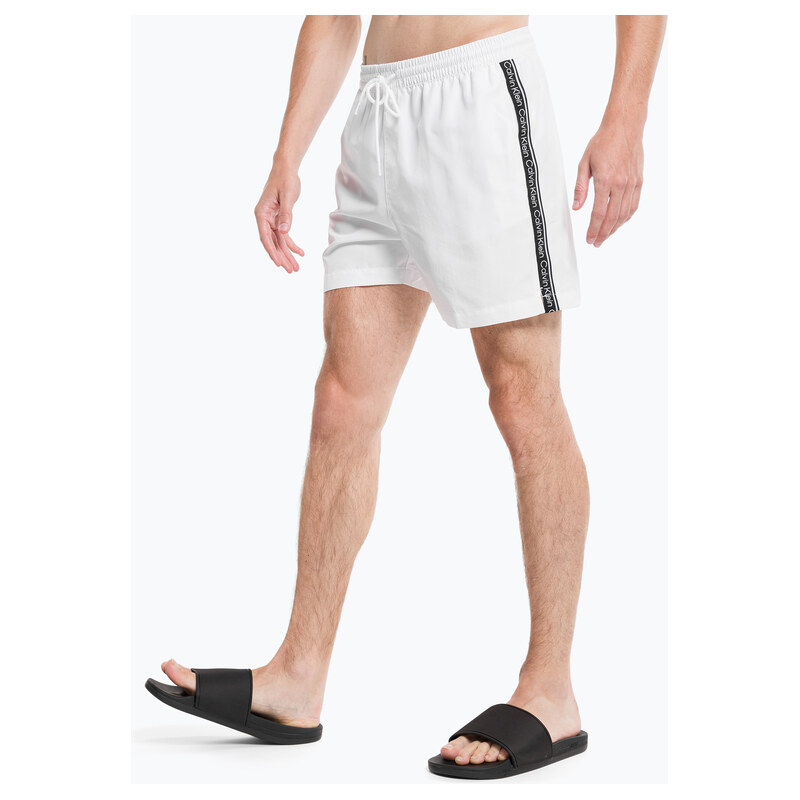 Pánské plavecké šortky Calvin Klein Medium Drawstring white