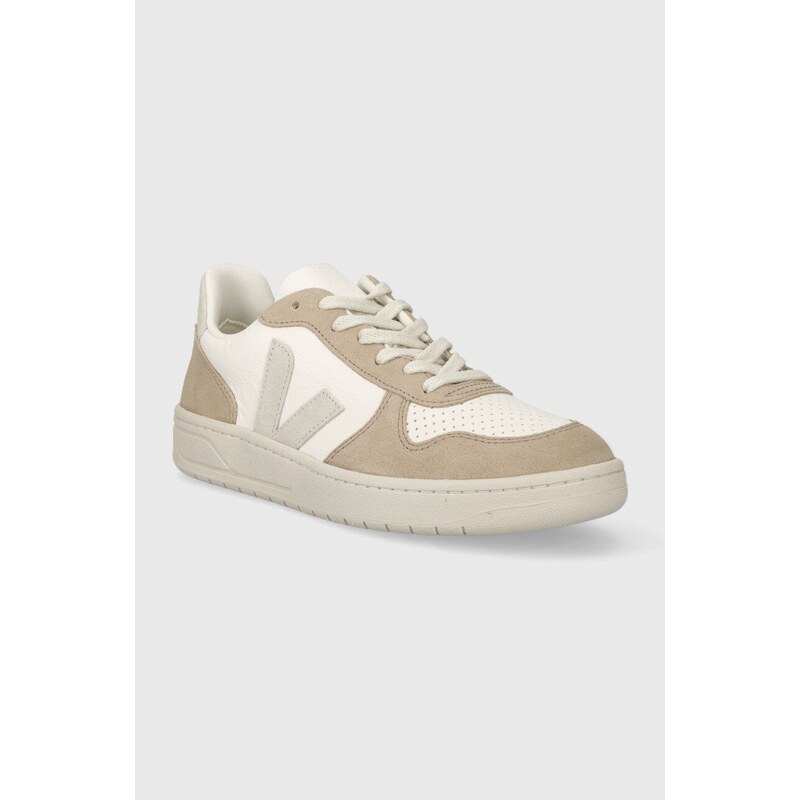 Kožené sneakers boty Veja V-10 béžová barva, VX0503298