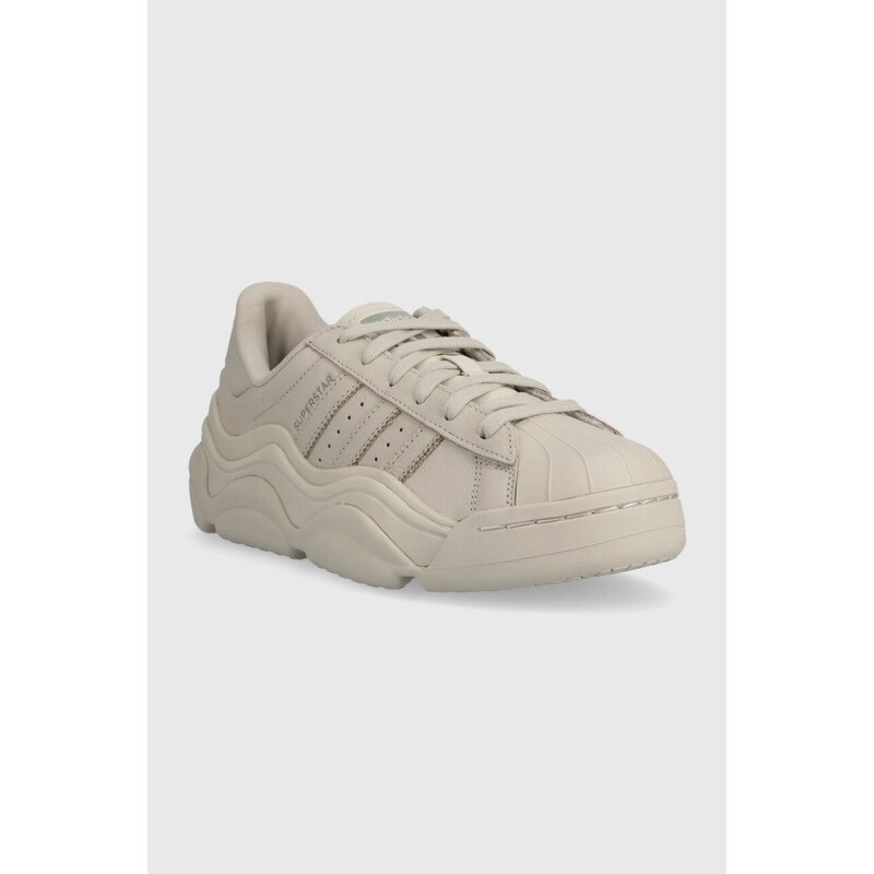 Kožené sneakers boty adidas Originals SUPERSTAR MILLENCON béžová barva, IF7690