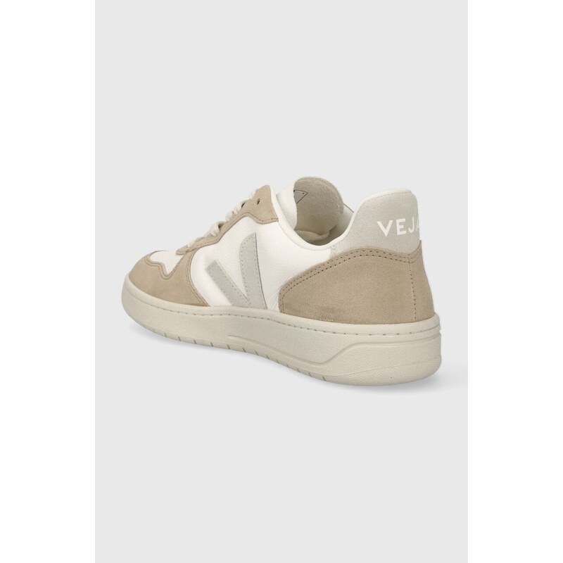 Kožené sneakers boty Veja V-10 béžová barva, VX0503298