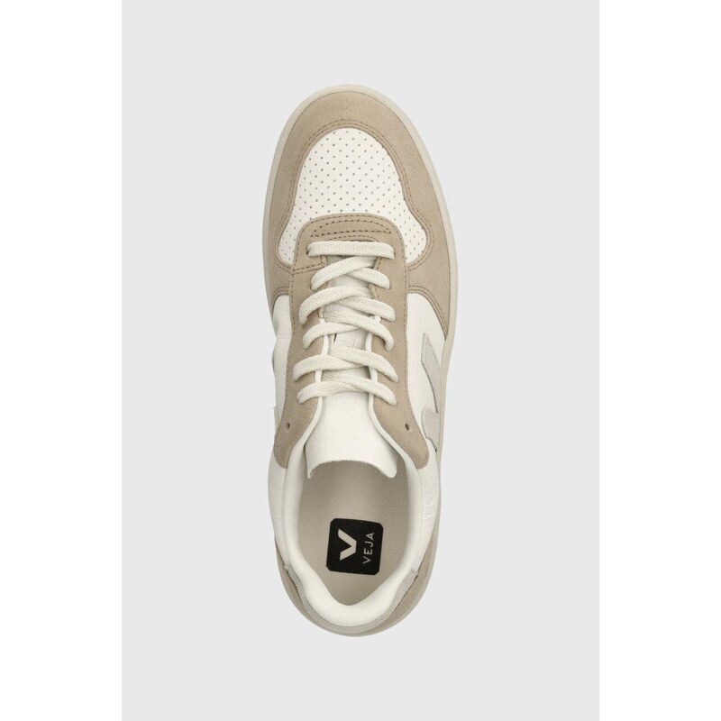 Kožené sneakers boty Veja V-10 béžová barva, VX0503298