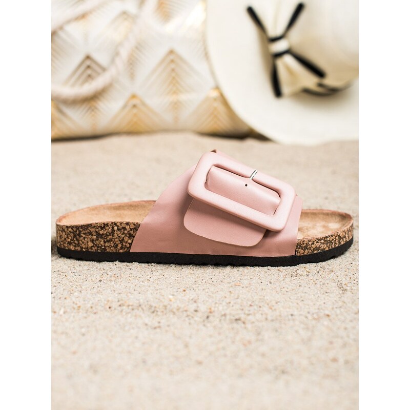 Shelvt ECO LEATHER FLIP-FLOPS WITH BUCKLE