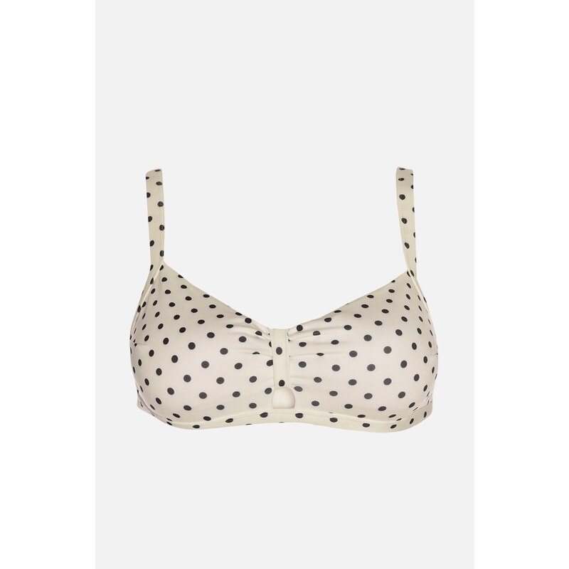 Trendyol White Polka Dot Bikini Top 107048272