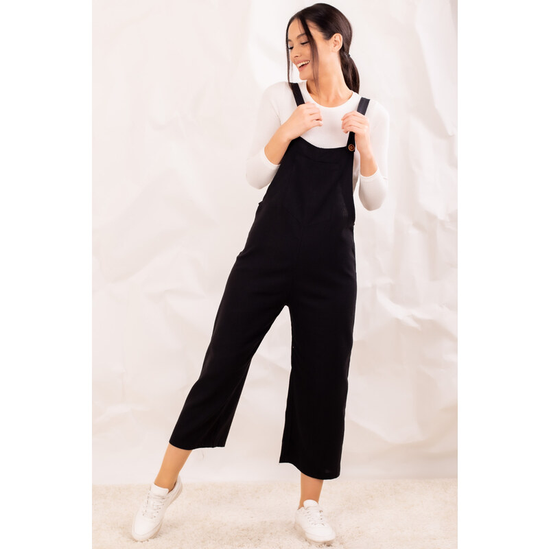 armonika Women's Black Gardener Jumpsuit