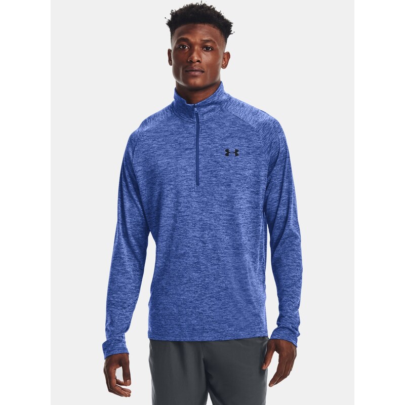 Under Armour Tričko Tech 2.0 1/2 Zip-BLU - Pánské