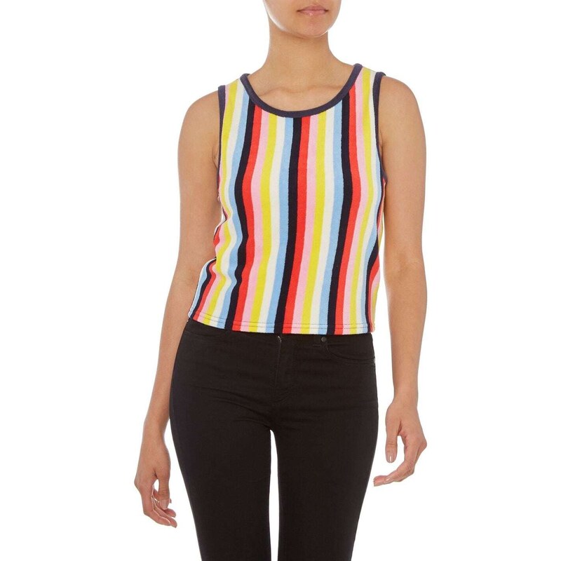 Juicy Couture Sleeveless Microterry Striped Tank