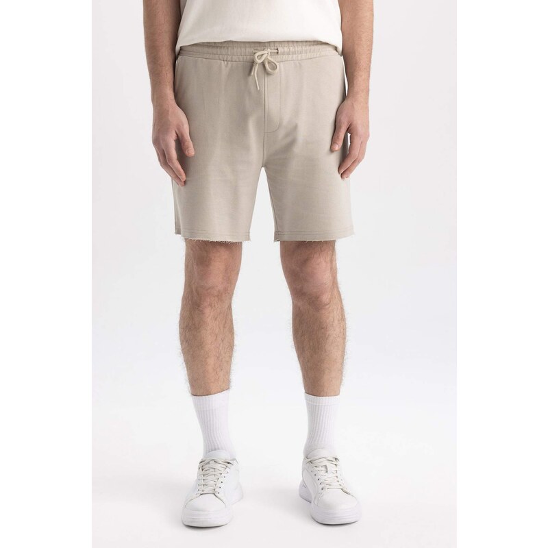 DEFACTO Slim Fit Cropped Hem Sweatshirt Fabric Shorts