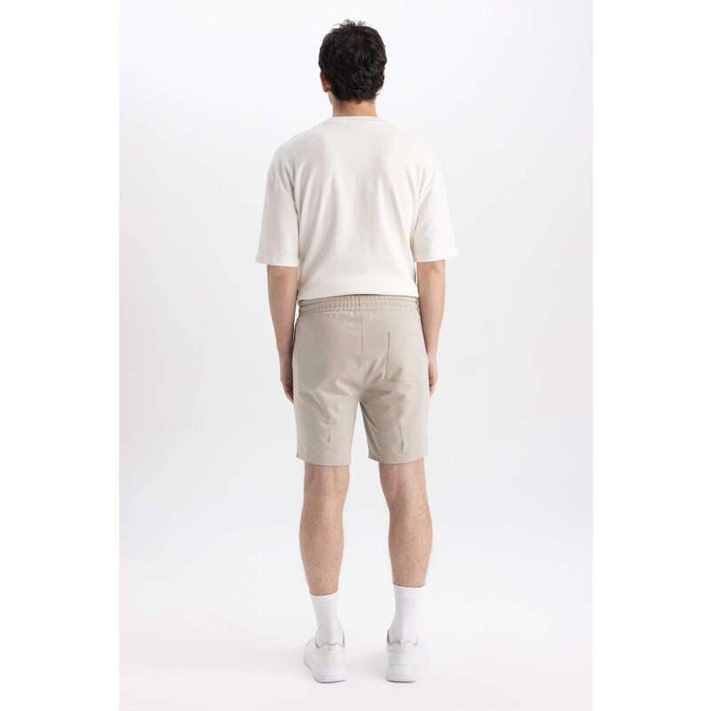 DEFACTO Slim Fit Cropped Hem Sweatshirt Fabric Shorts