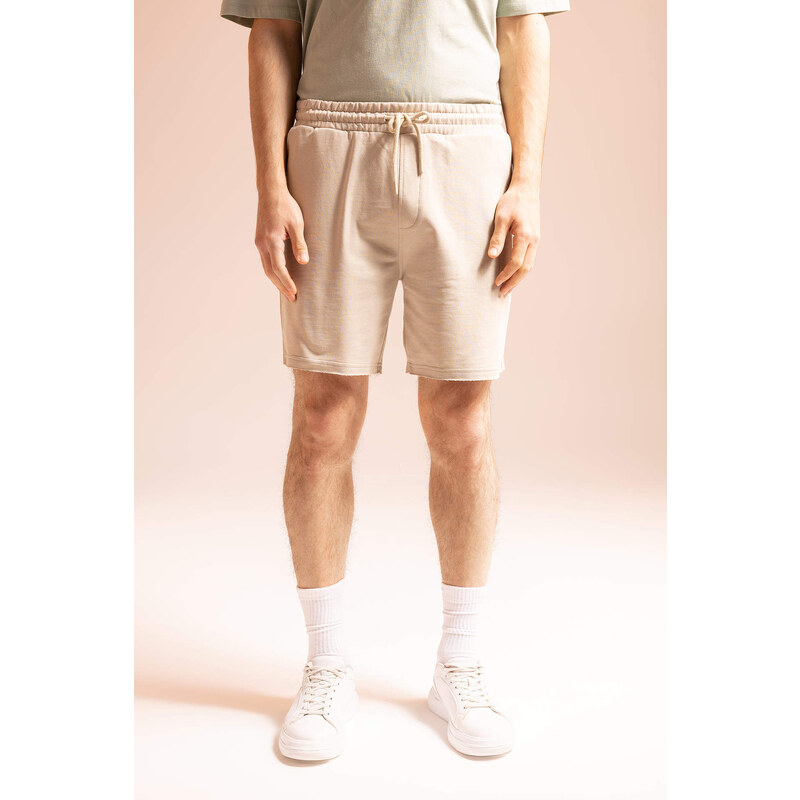 DEFACTO Slim Fit Cropped Hem Sweatshirt Fabric Shorts