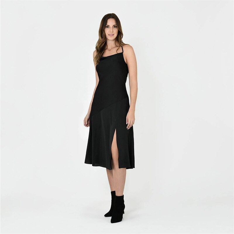 Firetrap Blackseal Cowl Neck Midi Dress