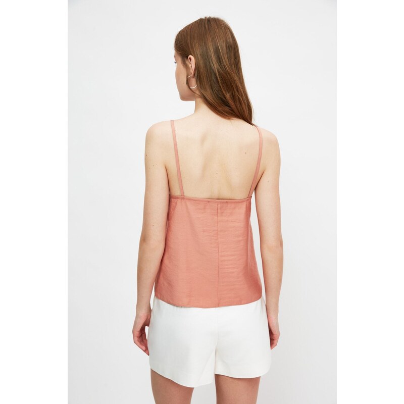 Trendyol Dried Rose Strapped Blouse