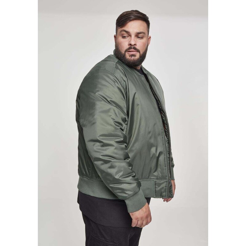 UC Men Basic Bomber Jacket olivová