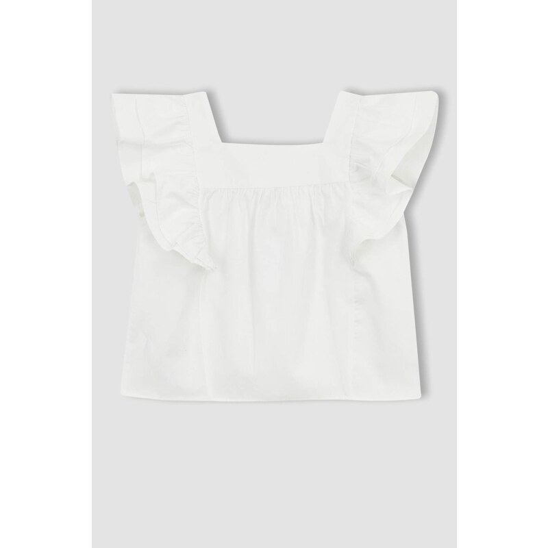 DEFACTO Girl Square Collar Short Sleeve Blouse