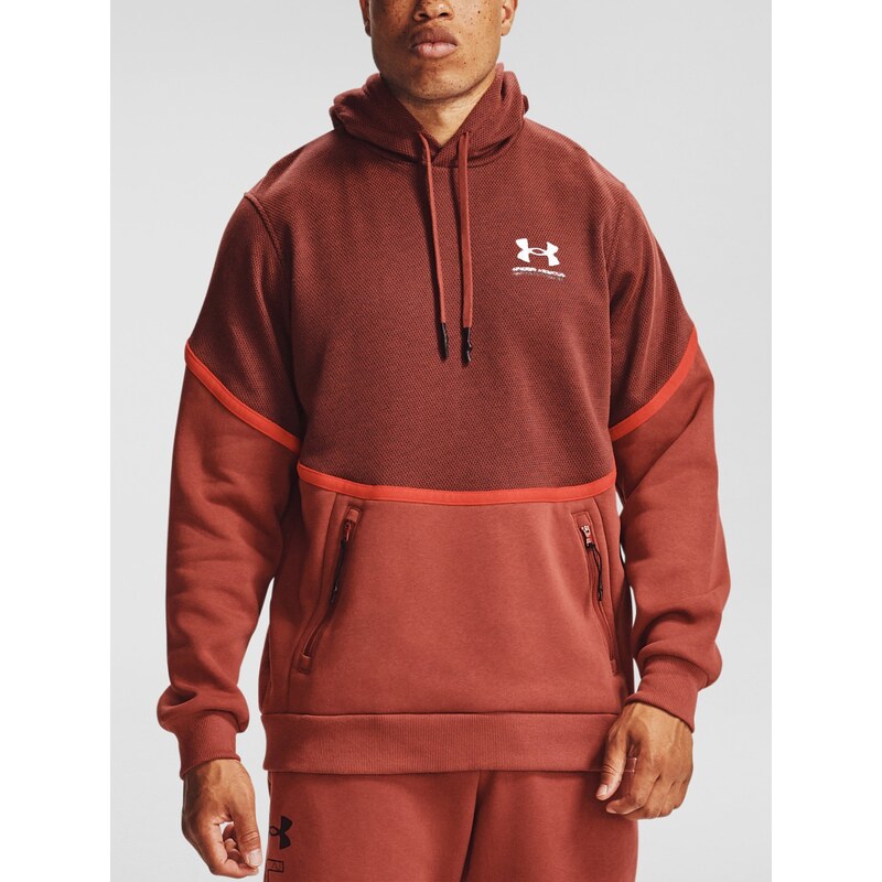 Under Armour Mikina UA Rival Fleece AMP HD-RED - Pánské