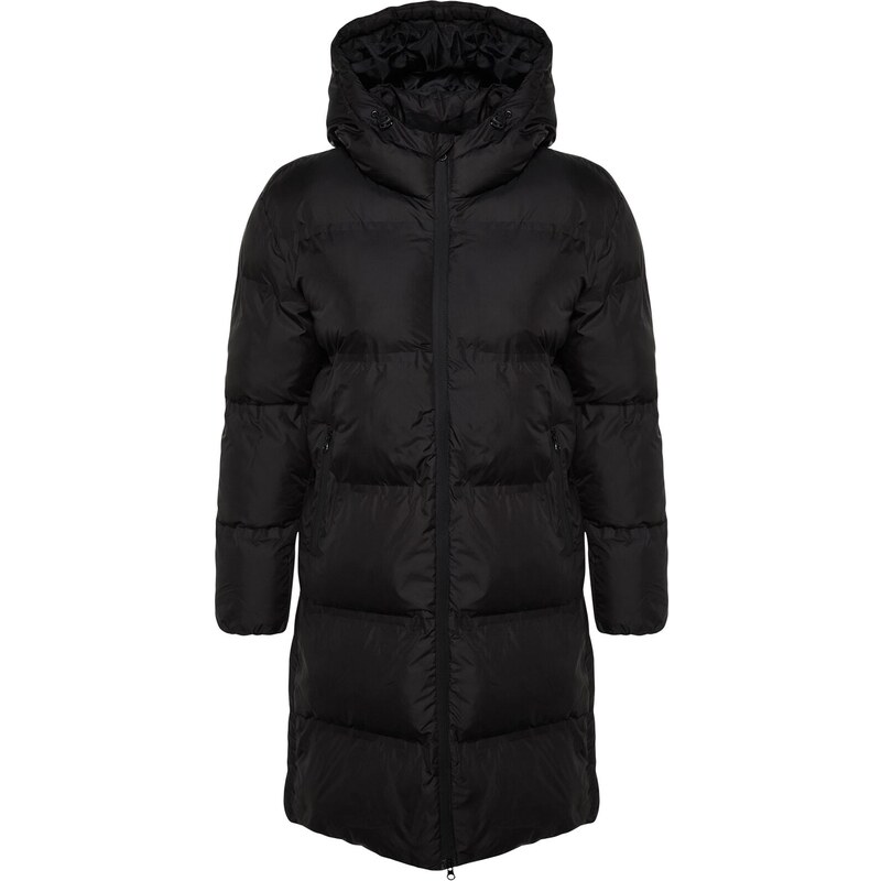 Trendyol Black Hooded Water Repellent Long Puffer Jacket