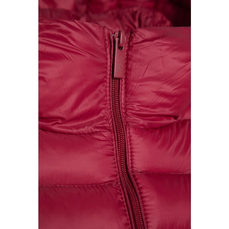 Trendyol Claret Red vodoodpudivý nafukovací kabát se skládací taškou Detailní