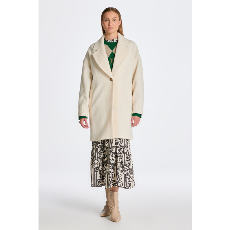 KABÁT GANT COCOON COAT bílá XS