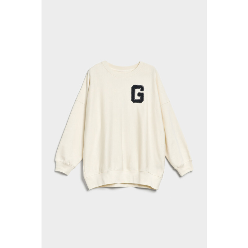 MIKINA GANT OVERSIZED G C-NECK SWEAT bílá XXS