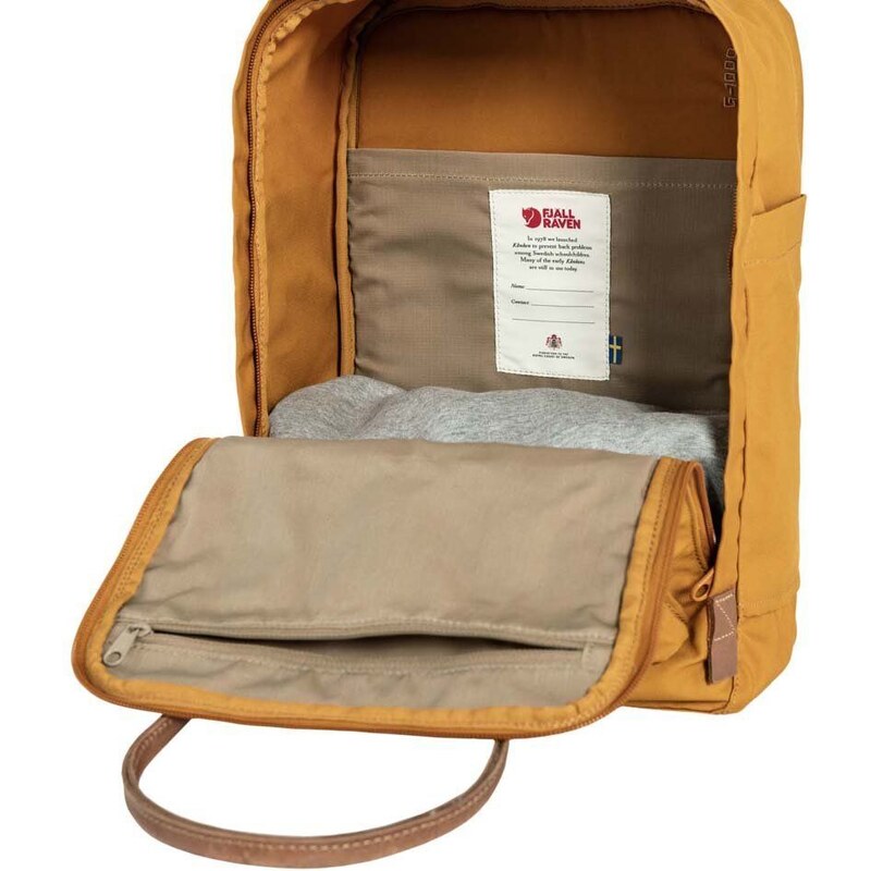 Batoh Fjallraven Kanken žlutá barva, velký, hladký, F23803.166