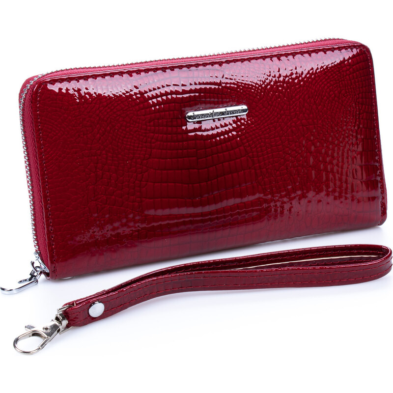 Jennifer Jones Dámská kožená peněženka s poutkem červená 5295-2