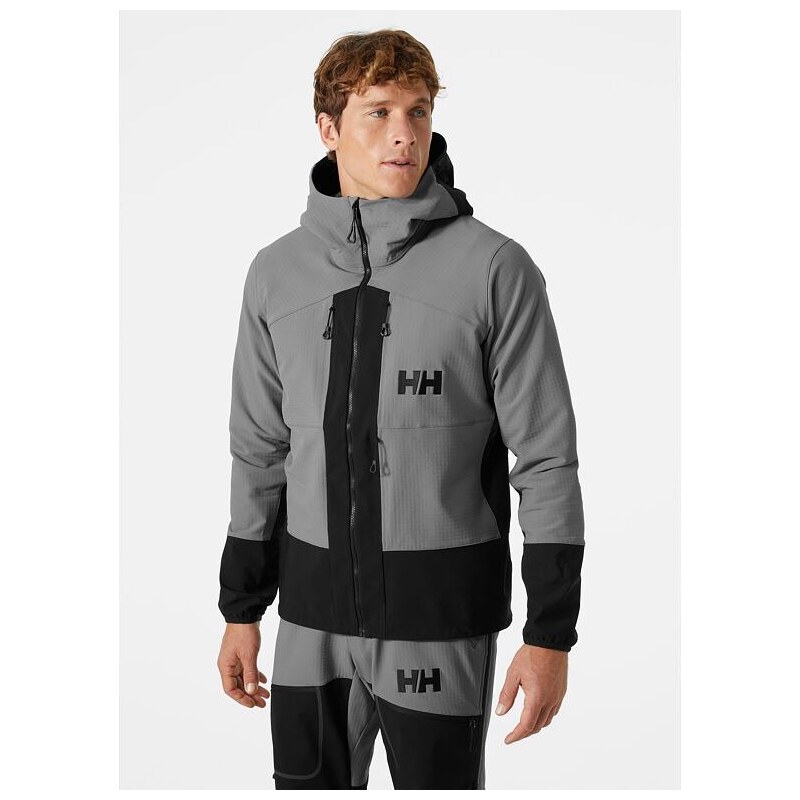 Pánská zimní bunda HELLY HANSEN ODIN BC SOFTSHELL JACKET 876 CONCRETE