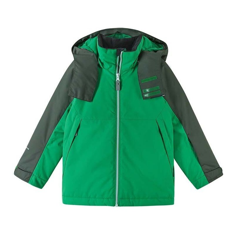 Dětská zimní bunda Reima Autti zelená barva