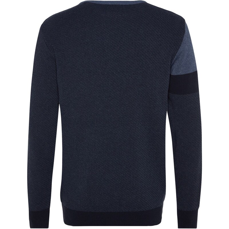 Trendyol Indigo Men's Slim Fit Crew Neck Color Block Knitwear Sweater