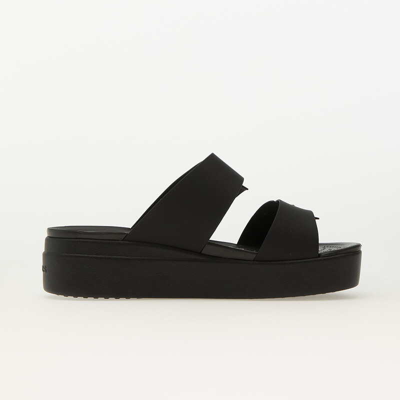 Pantofle Crocs Brooklyn Buckle Low Wedge Black