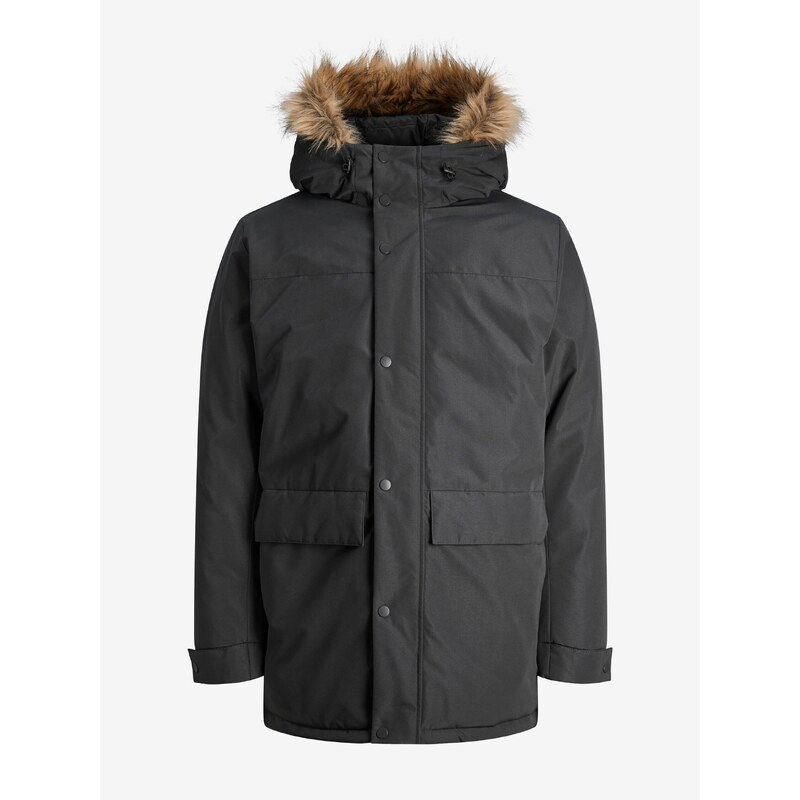 Šedá pánská zimní parka Jack & Jones Champ - Pánské