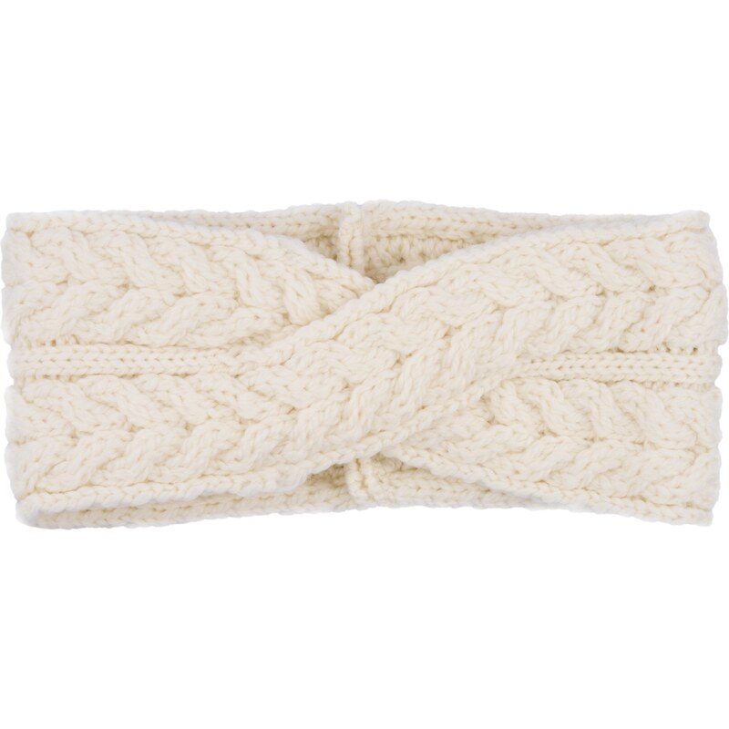 Vlnka Vlněná překřížená čelenka Supersoft Merino přírodní 85109949