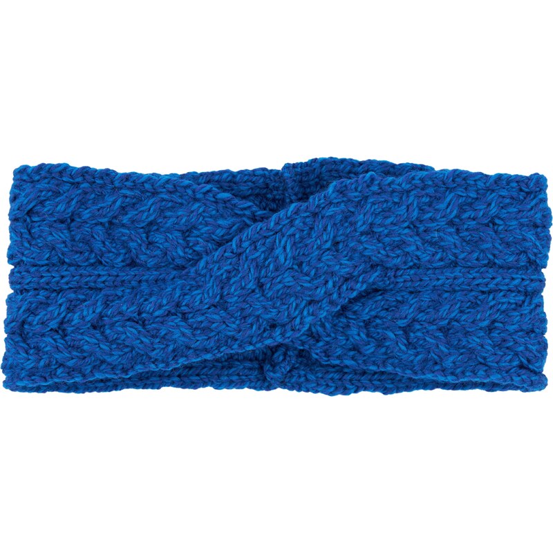 Vlnka Vlněná překřížená čelenka Supersoft Merino modrá 85109950