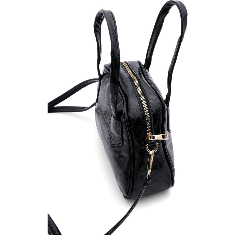 Marjin Women's Shoulder Bag with Adjustable Straps Teraf Black