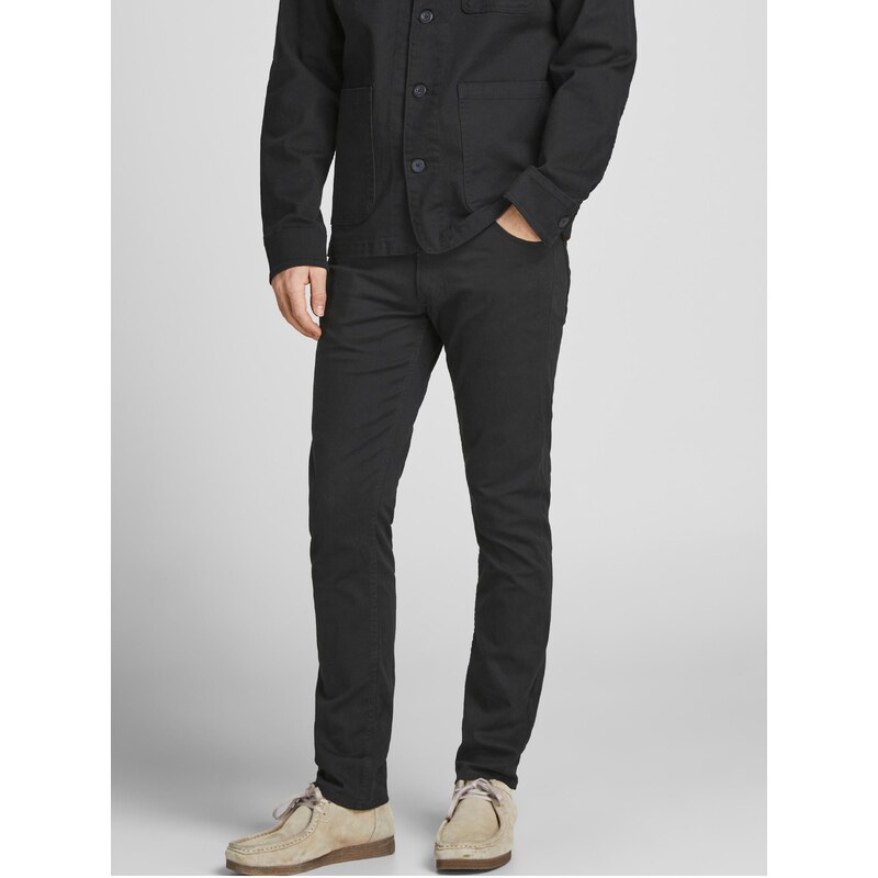 Černé pánské slim fit džíny Jack & Jones Glenn - Pánské