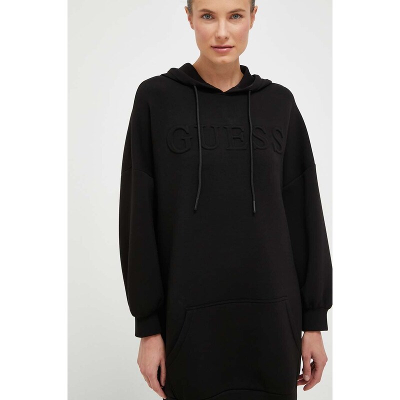 Šaty Guess CINDRA černá barva, mini, oversize, V3BQ14 K7UW2