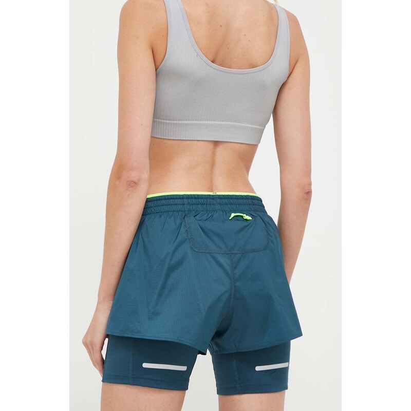 Běžecké šortky adidas Performance Ultimate zelená barva, s potiskem, medium waist