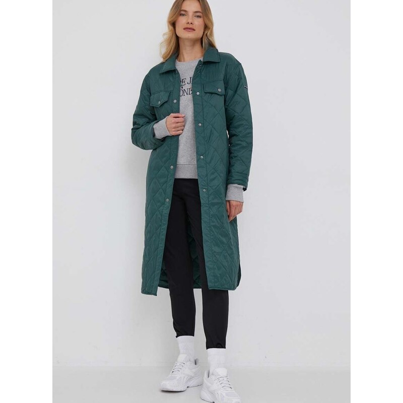 Bunda Pepe Jeans Nash dámská, zelená barva, přechodná