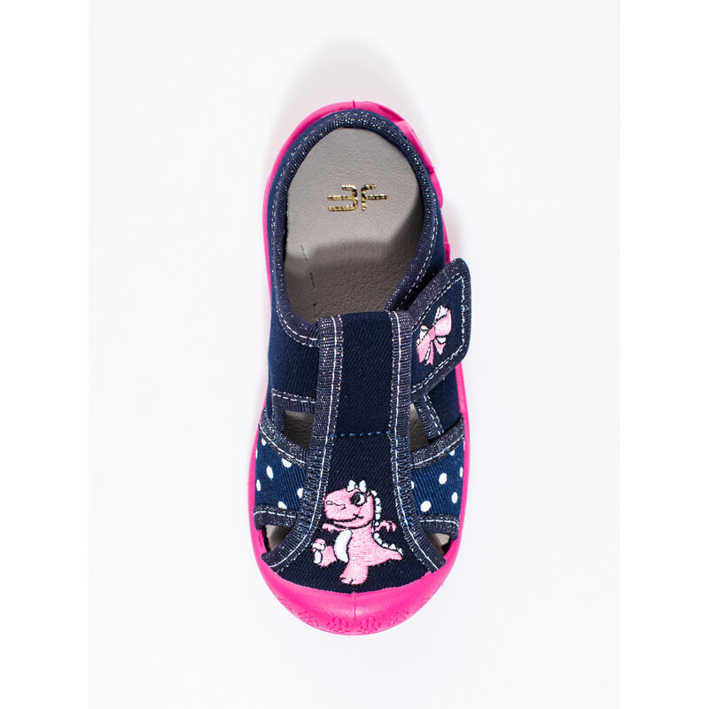 Navy-pink slippers for girl Shelvt