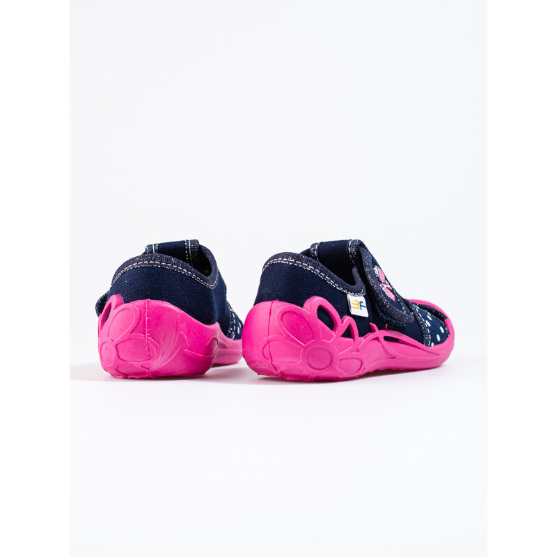 Tmavě modro-růžové pantofle pro dívky Shelovet
